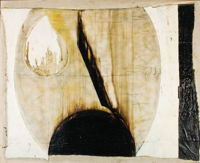 Dario ALAVAREZ BASSO (1966) Maison de Anibal III Technique mixte sur toile signée,...