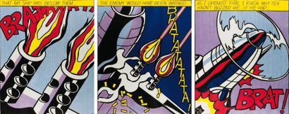 Roy LICHTENSTEIN (1923-1997) As I opened fire Trois sérigraphies Edition Stedelÿk...