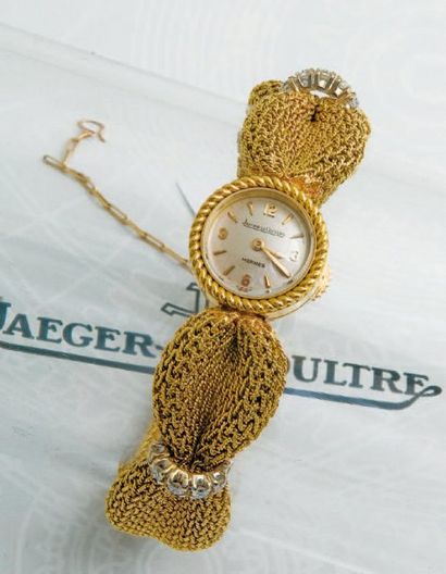 JAEGER-LECOULTRE HERMES (Duoplan Dame / Cote de Maille), vers 1950 Montre à bracelet...