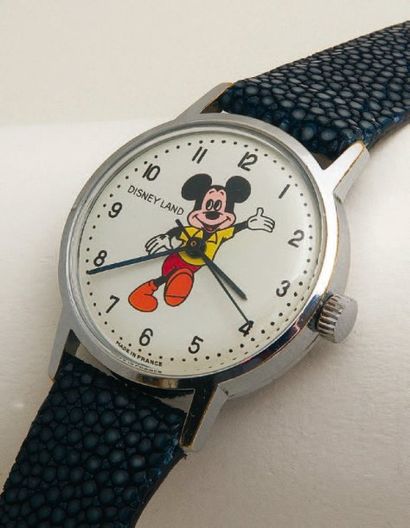 DISNEY LAND (Mickey), vers 1980 Montre « Walt Disney » pour grand enfant. Boîtier...