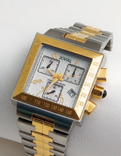 JOVIAL (Chronographe Carré / Réf: 11067), vers 2005 Chronographe unisexe de forme...