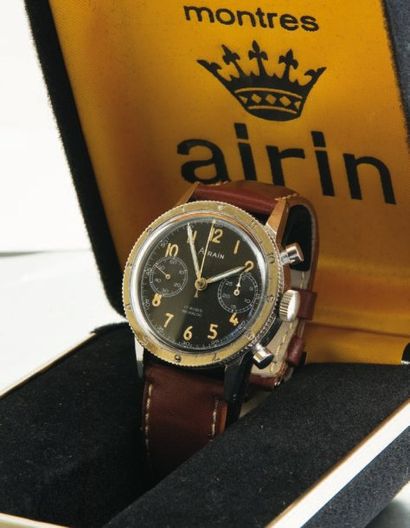 AIRAIN (Chronographe Type 20), vers 1960 Chronographe mythique des pilotes de l'ALAT...