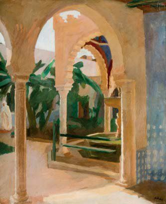 Maurice ADREY (1899-1950) Intérieur de la mosquée d'Oran Huile sur toile, signée...