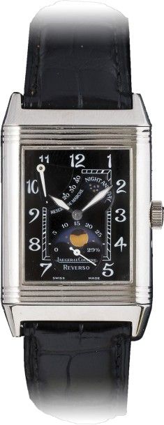 JAEGER LECOULTRE REVERSO SUN MOON Ref 270363 n°1957539 vers 2000 Belle montre bracelet...