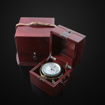 CHRONOMETRE DE MARINE RUSSE n° 14831 Rare et beau chronomètre de marine en laiton...