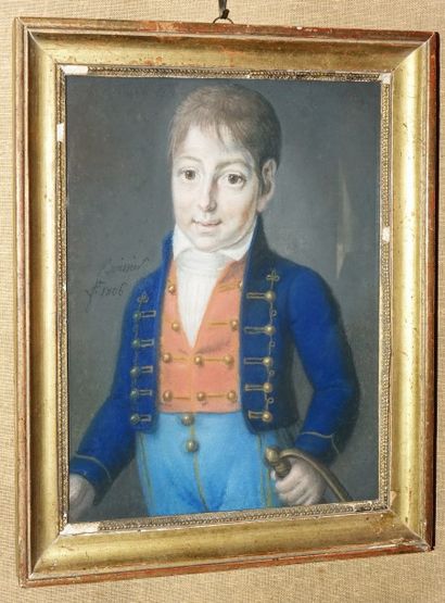 null BOISSIER

Portrait d'un enfant en habit militaire

Pastel daté 1806 et signé...