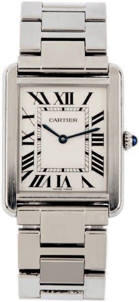 CARTIER TANK SOLO N°764048RX/3169 vers 2012
Montre bracelet en acier.
Boîtier rectangle....