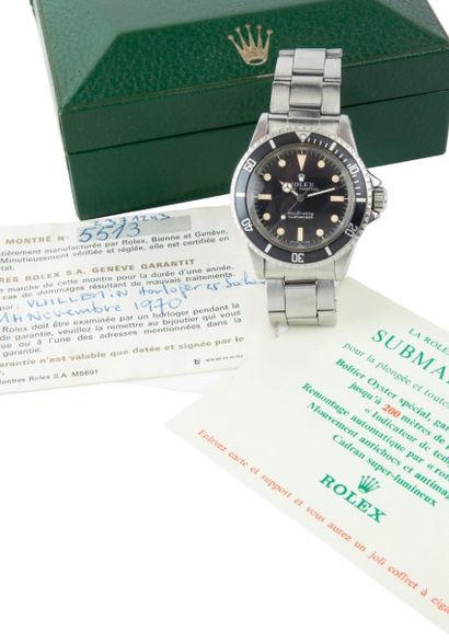 ROLEX «Submariner» Ref 5513 N°2371243 vers 1970
Belle montre bracelet de plongée...