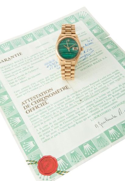 ROLEX «DateJust Malachite» ref 1601 N°5068824 vers 1979
Très rare et belle montre...