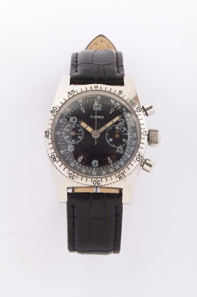 null ANONYME vers 1960

Beau chronographe bracelet en acier. Boitier tonneau. Fond...