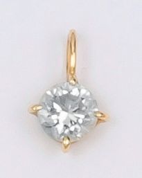 null Pendentif en or jaune orné d'un diamant taillé en brillant pesant 0,50 carat...