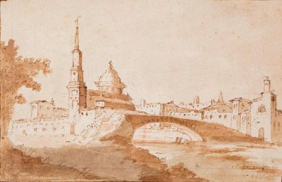 null Ecole Vénitienne du XVIIIème siècle

Paysage au pont

Plume et encre brune,...