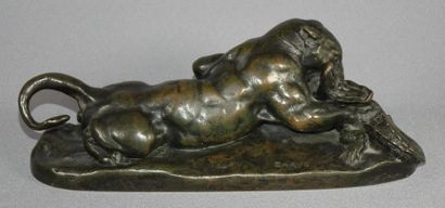null Antoine Louis BARYE (1795-1875)

Jaguar dévorant un crocodile

Epreuve en bronze...