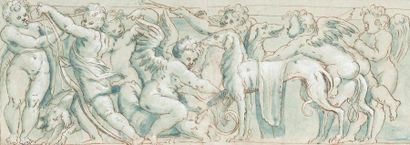 Ecole Italienne du XVIIème siècle 
Bas-relief...