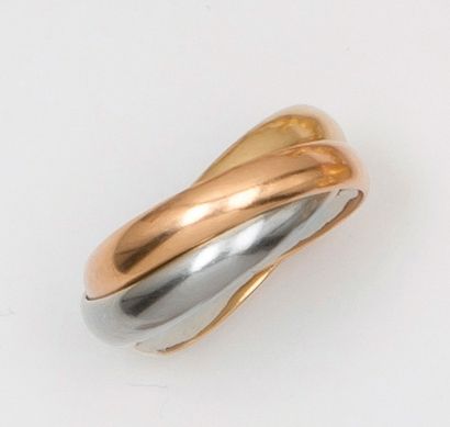 CARTIER «Trinity»
Alliance trois anneaux en or de trois couleurs.
Tour de doigt:...