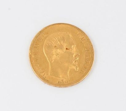 Une pièce de 50 Francs Français en or. (Napoléon...