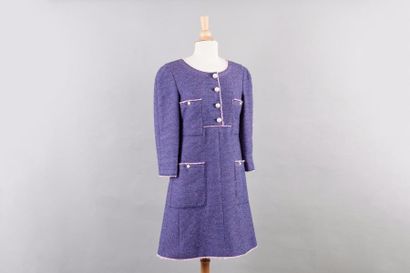 CHANEL Collection prêt-à-porter Printemps/Été 2013 Robe en tweed de coton dans les...