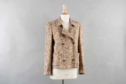 CHANEL Boutique Collection prêt-à-porter Automne/Hiver 1998-1999 Veste en tweed bouclette...