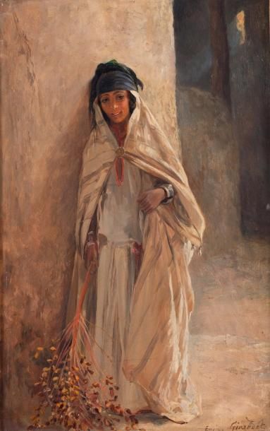 Eugène GIRARDET (1853-1907) 
Jeune femme...