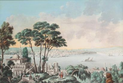 null Louis-François CASSAS (1756 - 1827)

Vue de Constantinople prise de la mer de...