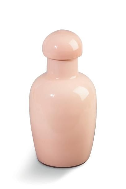 null Cenedse Vetri à Murano Vase bouteille en verre rose de Murano Étiquette de l'éditeur...