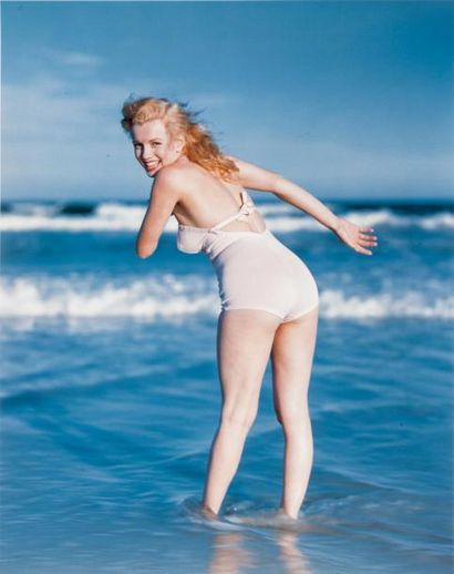 null André de Dienes (1913-1985) Marilyn Monroe. Tobey beach, 1946. Épreuve numérique...