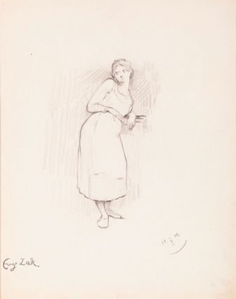 Eugène ZAK (1884-1926) Femme Lithographie,...