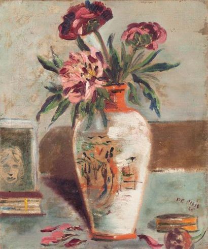 Filipo DE PISIS (1896-1956) 
Vase japonais...