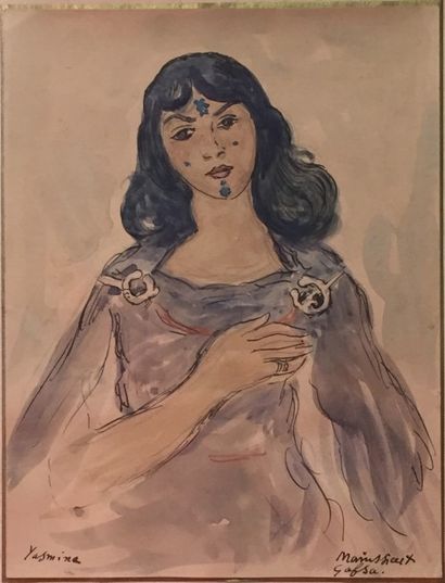 null Lucien MAINSSIEUX (1885-1958).

Yasmina.

Aquarelle signée et située (Gafsa)...