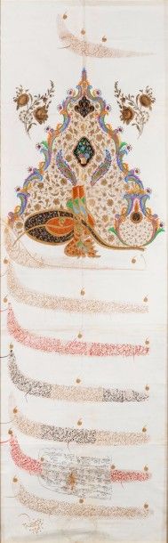 null Firman royal du sultan Osman III (1699-1757), fils de Mustapha II qui régna...