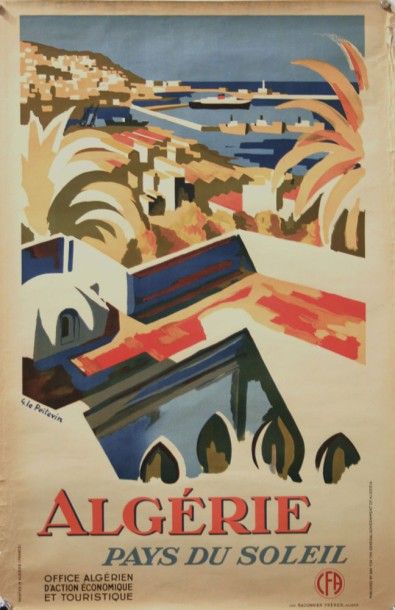 null LE POITEVIN Georges (1912-1992). 

Algérie, Pays du Soleil.

Affiche lithographiée....