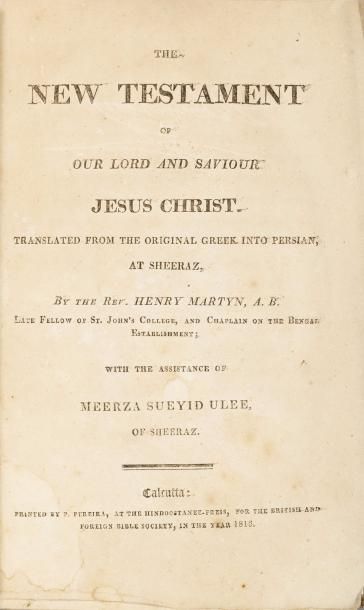 null Première édition complète de la Bible en Urdu	

MARTYN Henry & Meerza SUEYED...