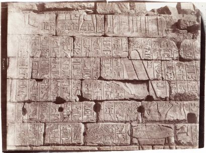 null Théodule Devéria (1831-1871)	

Égypte, 1859.	

Karnak. Inscription de Chéchonq...