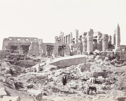 null Francis Frith (1822-1898)	

Égypte, c. 1856.	

The temple of El-Karnak. Temple...