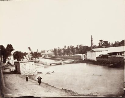 null Auteur non identifié	

Syrie, c. 1870.	

Damas. Route de Beyrouth sur les rives...