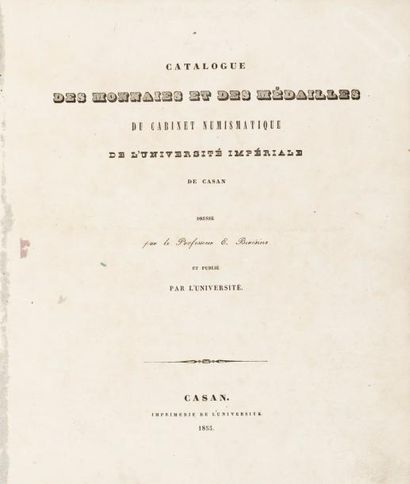 BEREZINE (Ilya Nicolaevitch). Catalogue des...