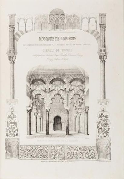 null GIRAULT DE PRANGEY (Joseph-Philibert). Monuments arabes et mauresques de Cordoue,...