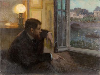 null Portrait d'Aloys Hugonnet, Paris 1904 Huile sur toile, signée, située, datée...