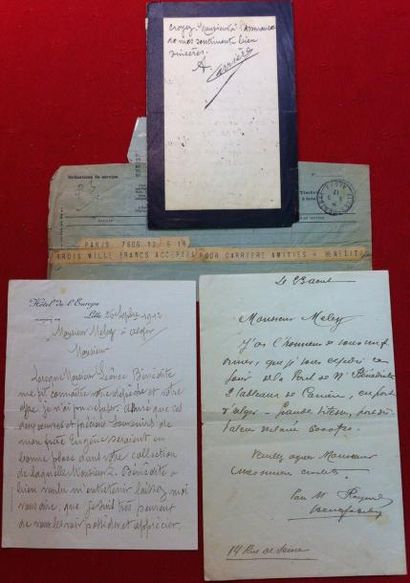 null [Eugène CARRIERE] Correspondance adressée par le frère d'Eugène Carrière à Louis...