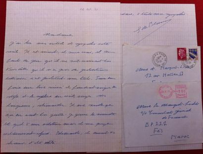 null Simone de BEAUVOIR (1908-1986) Romancière. 

Deux lettres autographes signées...
