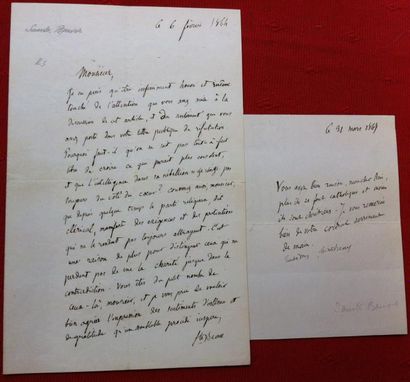 null Charles-Auguste de SAINTE-BEUVE (1804-1869) Ecrivain.

Lettre autographe signée...