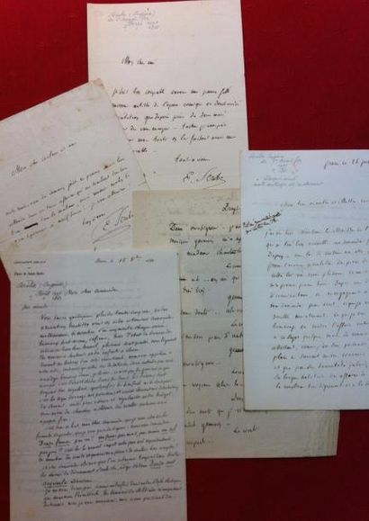 null Eugène SCRIBE (1791-1861). Ecrivain.

Trois lettres autographes signées dont...