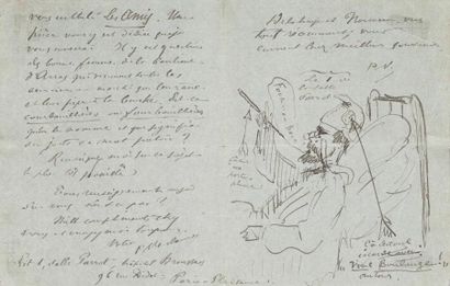 null Paul VERLAINE (1844-1896) Poète.

Lettre autographe signée adressée à son ami...