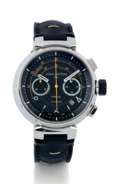 LOUIS VUITTON “Tambour Flyback” n°11/888 vers 2012
Grand chronographe bracelet en...