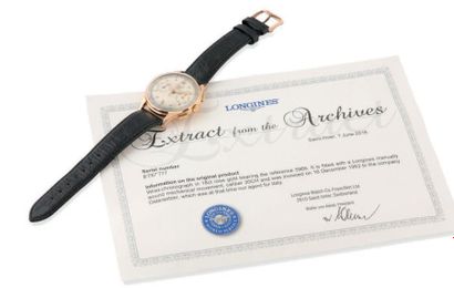 LONGINES n°8757777 ref.5966 cal.30CH vers 1950 
Rare et beau chronographe bracelet...