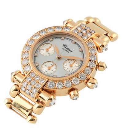 CHOPARD “Impériale” n°454109/4143 vers 1990
Rare chronographe bracelet de dame en...