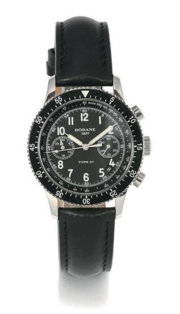 DODANE «Type 21» n°98/130 vers 2014
Beau chronographe bracelet en acier. Boîtier...