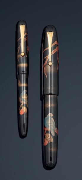 null Set de 2 stylos plume «Pigeon et Kaki» (Pigeon and Persimmon) composé d'un Namiki...