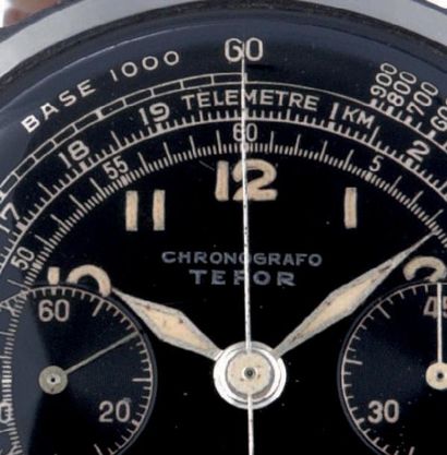 TEFOR CHRONOGRAPH, STEEL Tefor, chronograph, n° 501284 Made circa 1960 Fine and rare,...