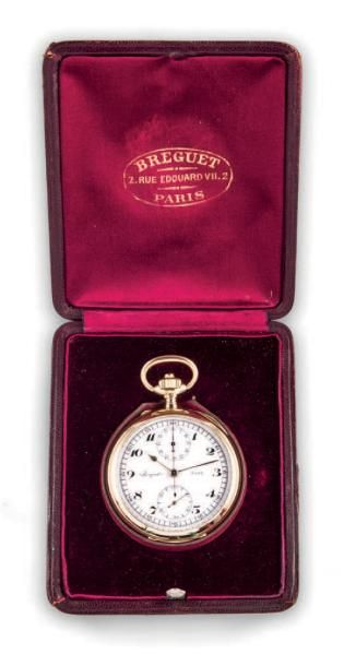 BREGUET CHRONOGRAPH POCKET WATCH 18K YELLOW GOLD
Breguet, case n° 3453 made in 1900's

Fine...